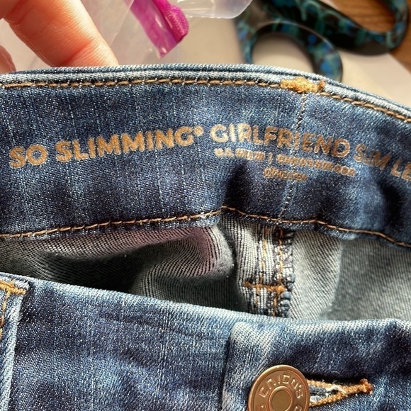 Chico’s 00 So Slimming Jewel Embellished Girlfriend Ankle Jeans - US 2R WJ74 - Picture 7 of 12